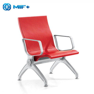 Sale PU Seat Back Red Steel Airport Waiting Chair