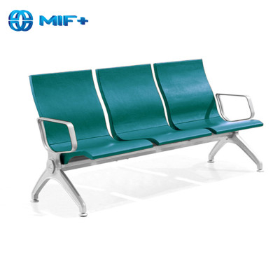 best ergonomic 3 seaters steel green airport waiting chair for sale