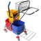 34L Side Press Double  Commercial Mop Buckets With Wringer
