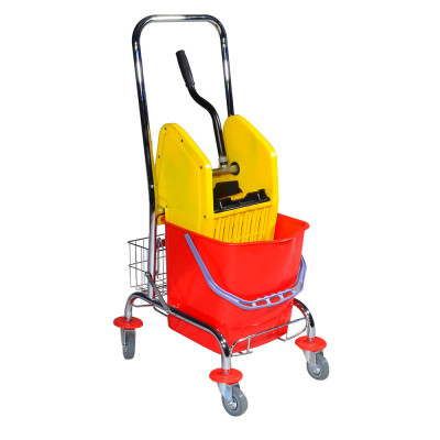 Commercial Wavebrake Mopping System Bucket and Side-Press Wringer Combo