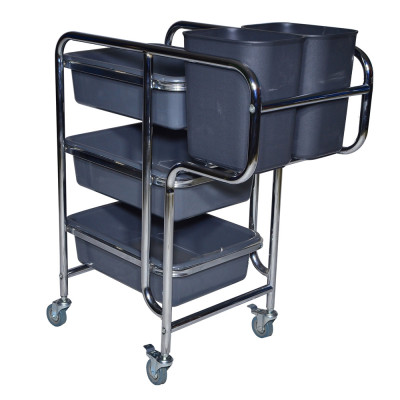 Hotel & restaurant detachable dish collect cleaning trolley cart