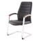 Leather Office Guest Chair Set Reception / Waiting Room Chair Heavy Duty(Black)