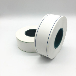 White Glossy Aluminum Foil Laminated Cigarette Tipping Paper With Colored Line