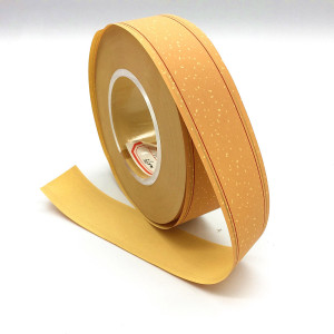 Yellow Plain Cork Cigarette Tipping Paper With Perforated Hole And Gold Line
