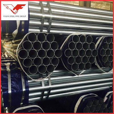 Galvanized zinc coated erw ms steel pipe With hydraulic testing