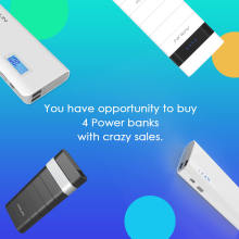 You have opportunity to buy 4 Power banks with crazy sales!!!