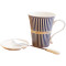Creative bone china cup with spoon cover