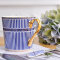European afternoon coffee cup,Blue Gold Cup