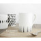 Black geometric bone china mug