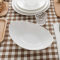 Pure white bone china shaped dishes