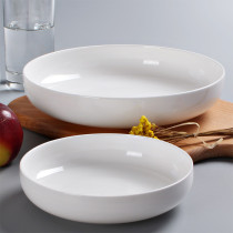 Pure white creative ceramic deep dish