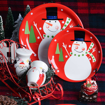 Christmas painted dishes