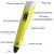 3D Printing Pen,Drawing Printing Pen, Gifts and Toys for Boys & Girls - Modern Arts and Crafts Tool(Yellow)