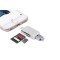 USB SDHC SDXC Micro SD Card Reader with Micro-USB OTG Support Photo Scrolling Through and Thumbnail Pictures For IOS iPhone iPad & MAC PC Max Support 128GB Micro SD Card (Sliver)