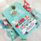 Christmas snowman tablecloth lovely cotton table cover for home and hotel