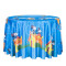 Theme decoration cartoon animal prints cloth with a thick satin round tablecloth children's birthday party