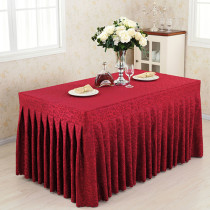 Wedding exhibition activity checker desk skirt table cover set cold dining tablecloth