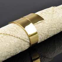5 star hotel use slap-up white and golden napkin ring new design wedding product