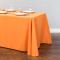 Zhongyue 90*132'' rectangular polyester tablecloth orange