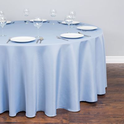 Zhongyue round polyester tablecloth banquet wedding serenity blue