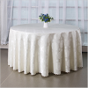 Wholesale 100%polyester jacquard flowers round hotel teblecloth