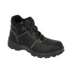 Black leather steel toecap & puncture-resistant safety shoes