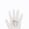 PU Palm Coated Nylon Gloves   (White on White)