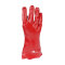 Red PVC dipped gloves