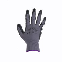 Nitrile Palm Coated Nylon Gloves  (Black on black)