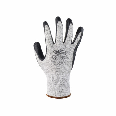 Nitrile / HPPE  Cut Resistant Gloves  (Black on Salt &Pepper Liner) - CE Cut Level 3