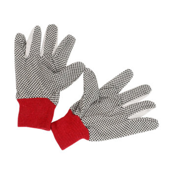 dotted gloves