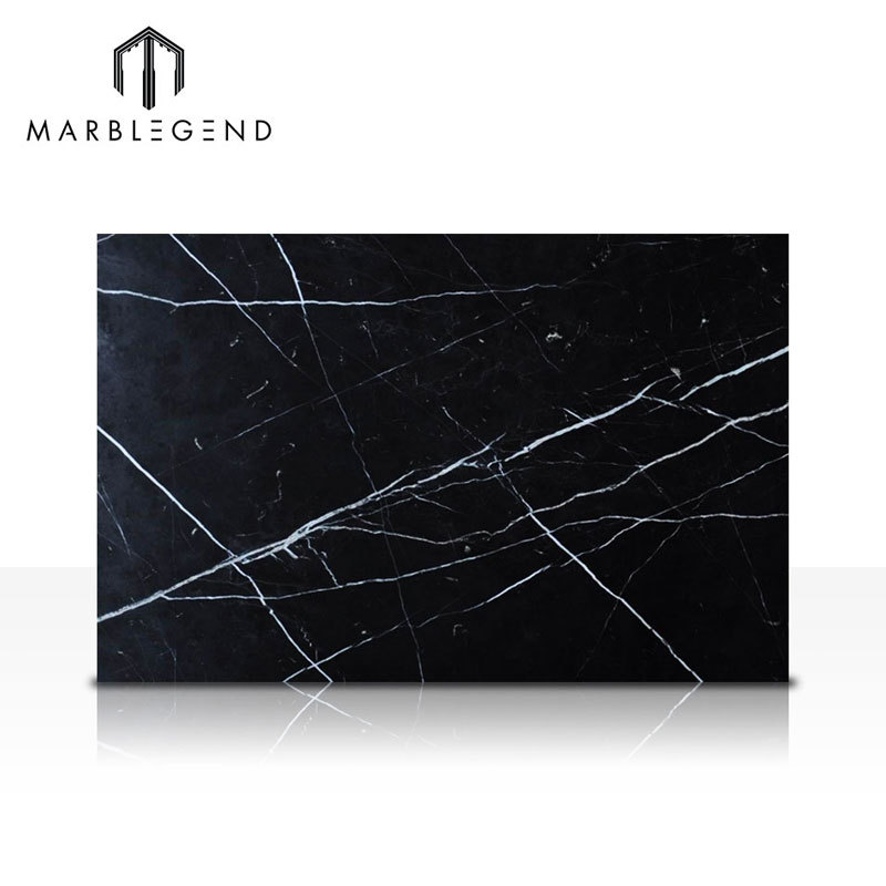 Factory Price China Black Marble With White Veins Nero Marquina Marble Slab PFMStone