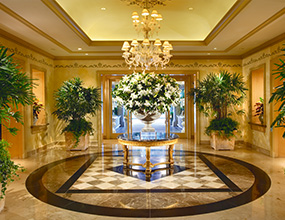 Lobby Design with Marble Flooring