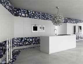 Crystal agate black Design luxury kitchen