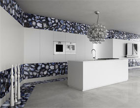 Crystal agate black Design luxury kitchen