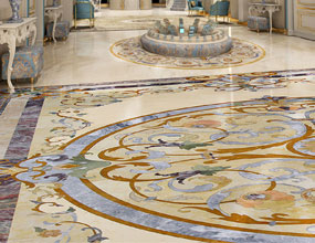 residential_marble_waterjet floor 