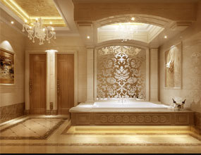 bathroom-with-luxury-interior waterjet marble