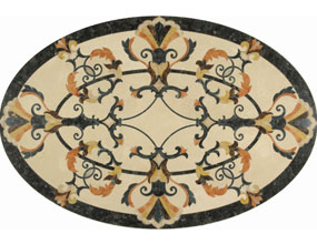 Provence Oval Marble Medallion