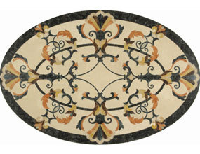 Provence Oval Marble Medallion