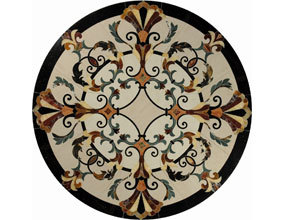 Provence Round Marble Inlay