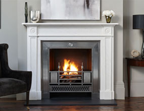 Simple Design Free Standing Marble Fireplaces Mantel
