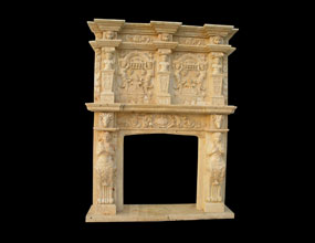 Two-tier Marble Fireplace