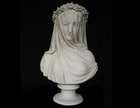 Veiled Lady Marble Bust Sculpture