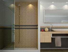 Shinging Wall Design Customized Wooden Mosaic Tile