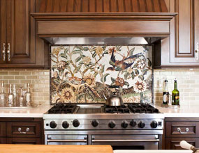 Traditional Kitchen Design Waterjet Mosaic Tile Pattern