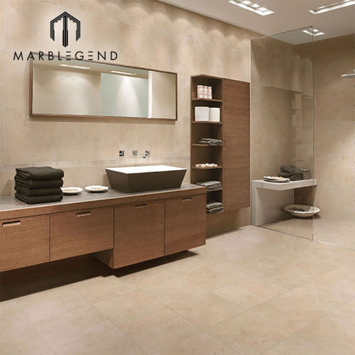 Природные испанские бежевые мраморные плиты Crema Marfil Premium Marble Interior Design