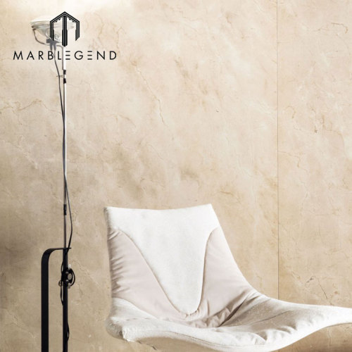 Природные испанские бежевые мраморные плиты Crema Marfil Premium Marble Interior Design