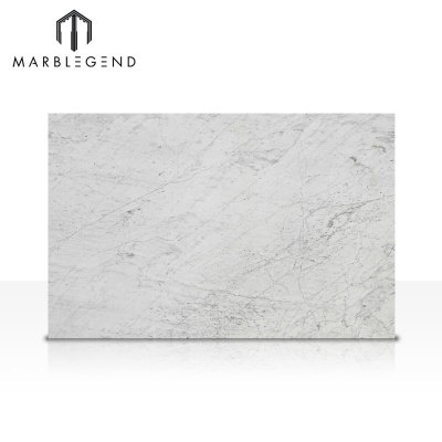 Italy White Marble Bianco Carrara White Polished Marble Slab