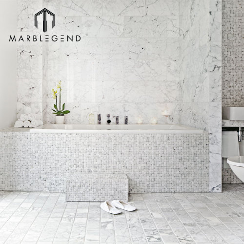 Италия Белый мрамор Bianco Carrara White Полированная мраморная плита