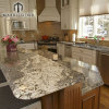 PFM Granite Slabs Brazil Quarry Golden Persa Granite Kitchen Countertops